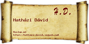 Hatházi Dávid névjegykártya